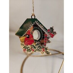 Cardinal & Birdhouse Beautiful 2014 Ornament 082409ch